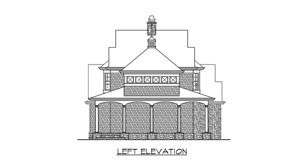 Left Elevation image of Astoria Cottage House Plan